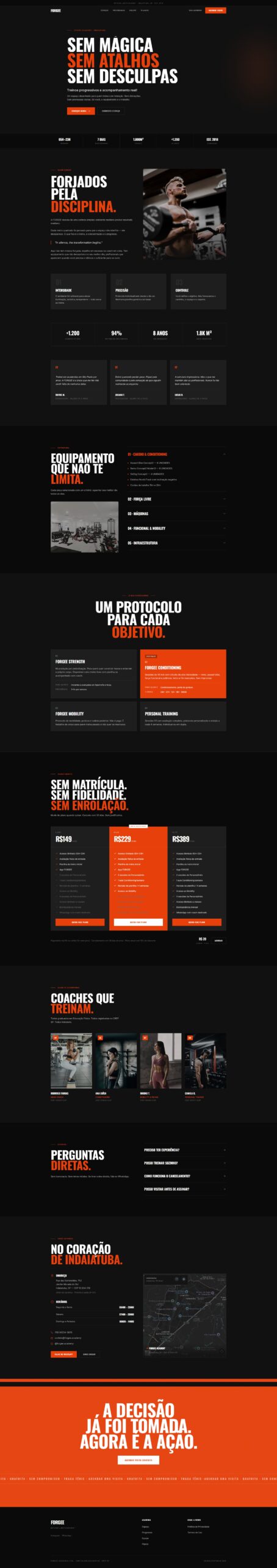 Academia forgee - site portfolio
