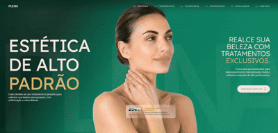 Site Plena modelo para clinicas de estética